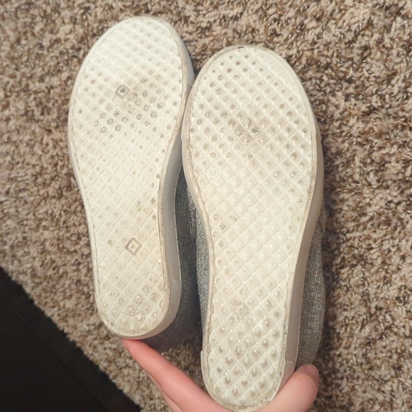 Gray Hide Cut-Out Zip Wedge Sneaker - Women - Picture 5 of 5